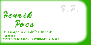 henrik pocs business card